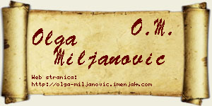 Olga Miljanović vizit kartica